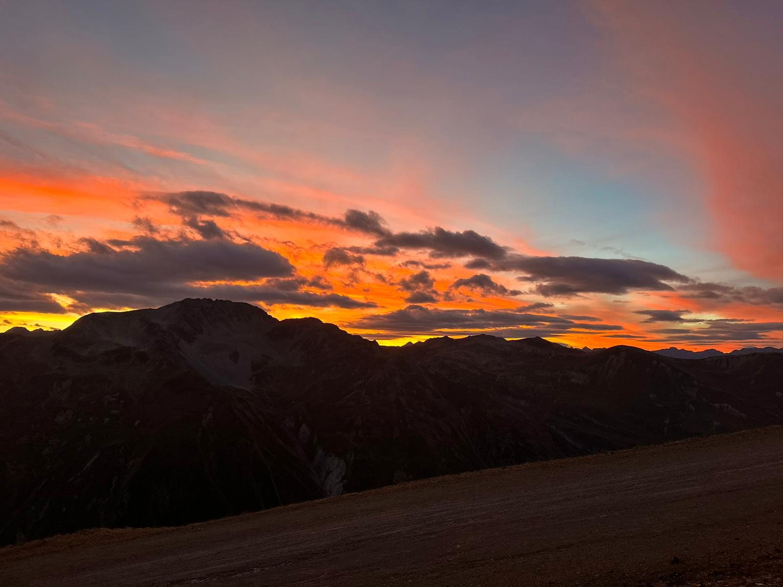 Tramonto sulle montagne di Livigno