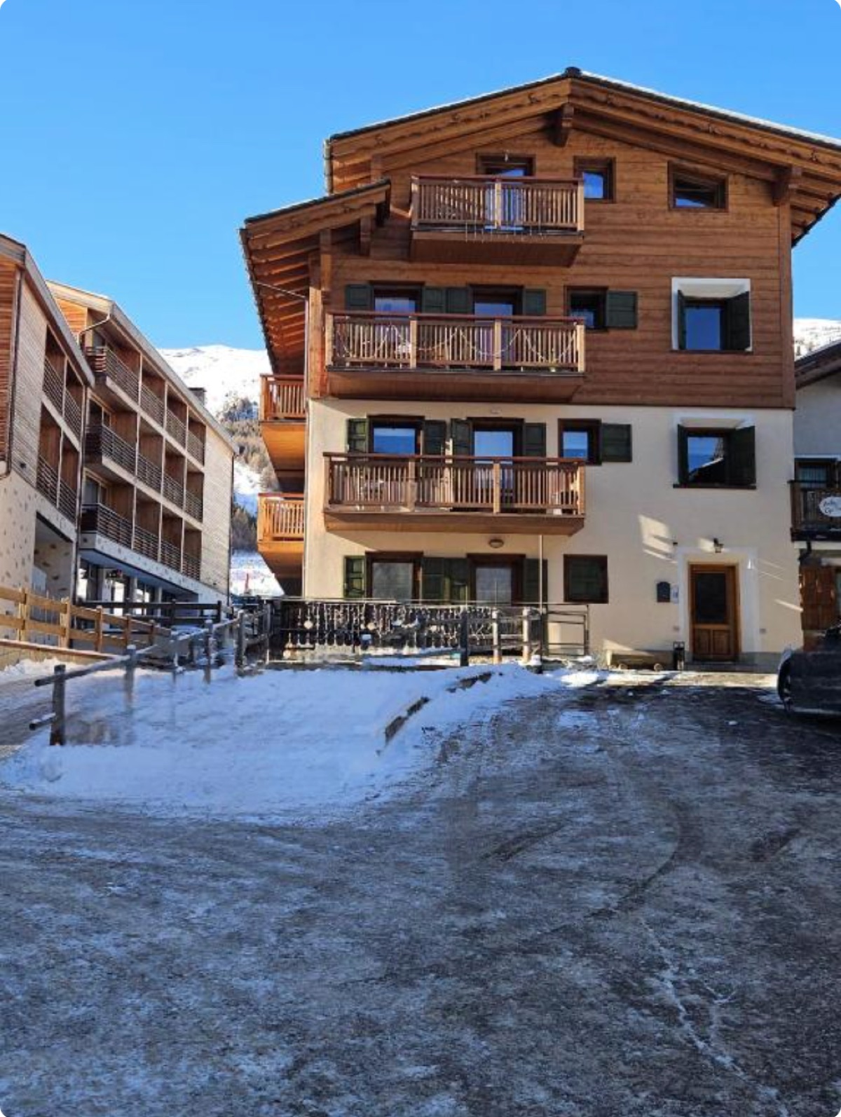 Esterno della casa di Sunrise in inverno